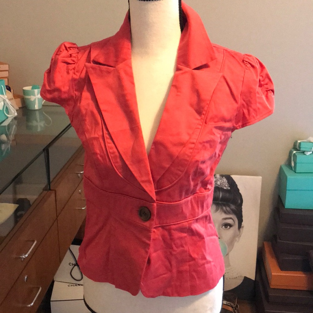 Cute Coral colored blazer!